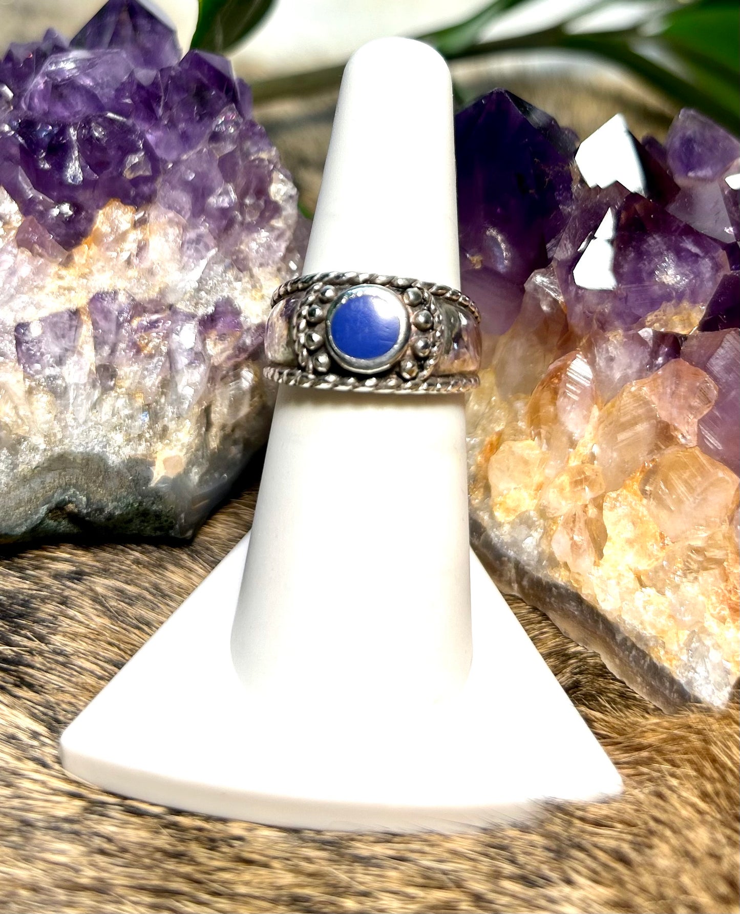 Size 6.5 Vintage Sterling Silver Lapis Ring