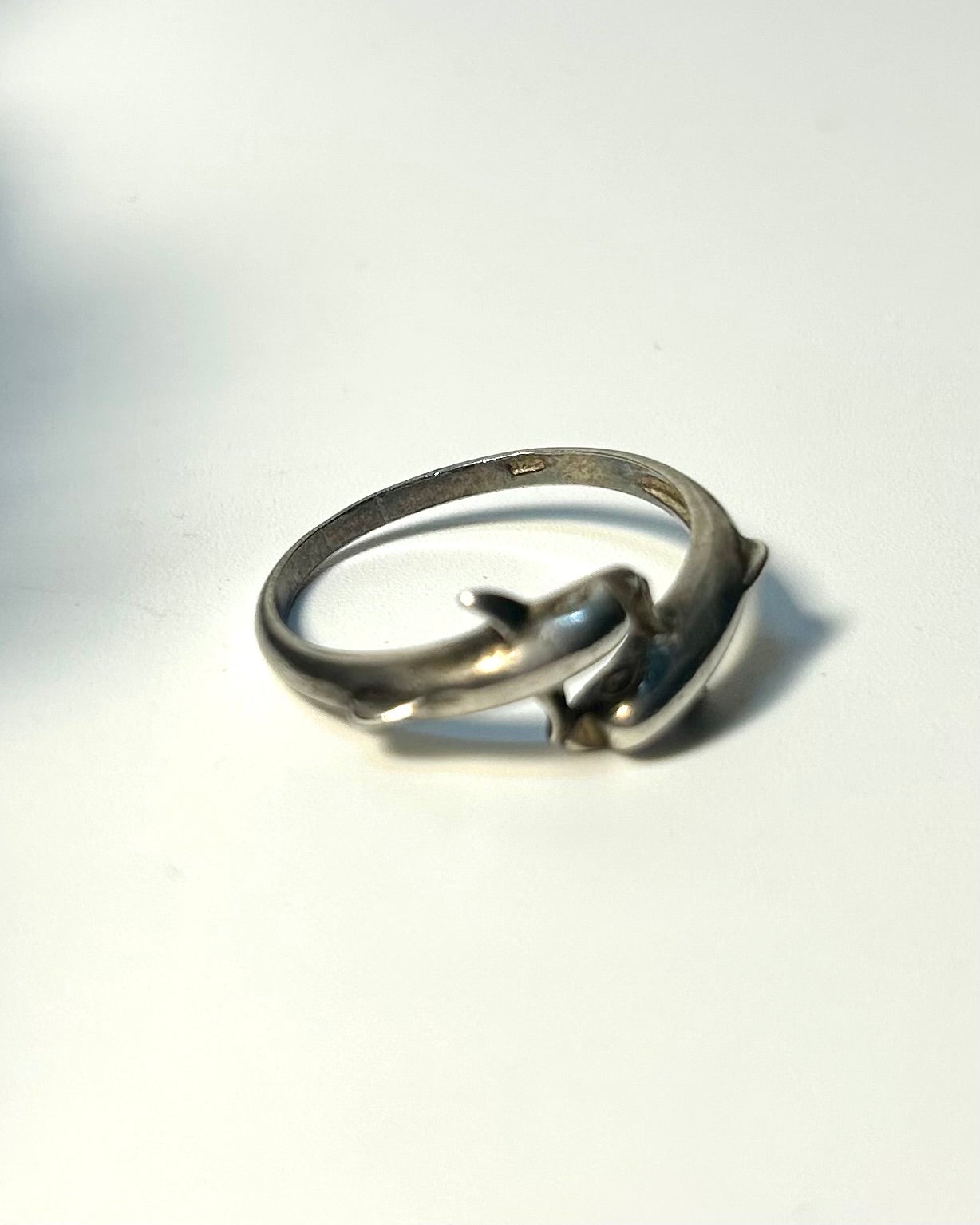 Size 8 Sterling Silver Dolphin Ring