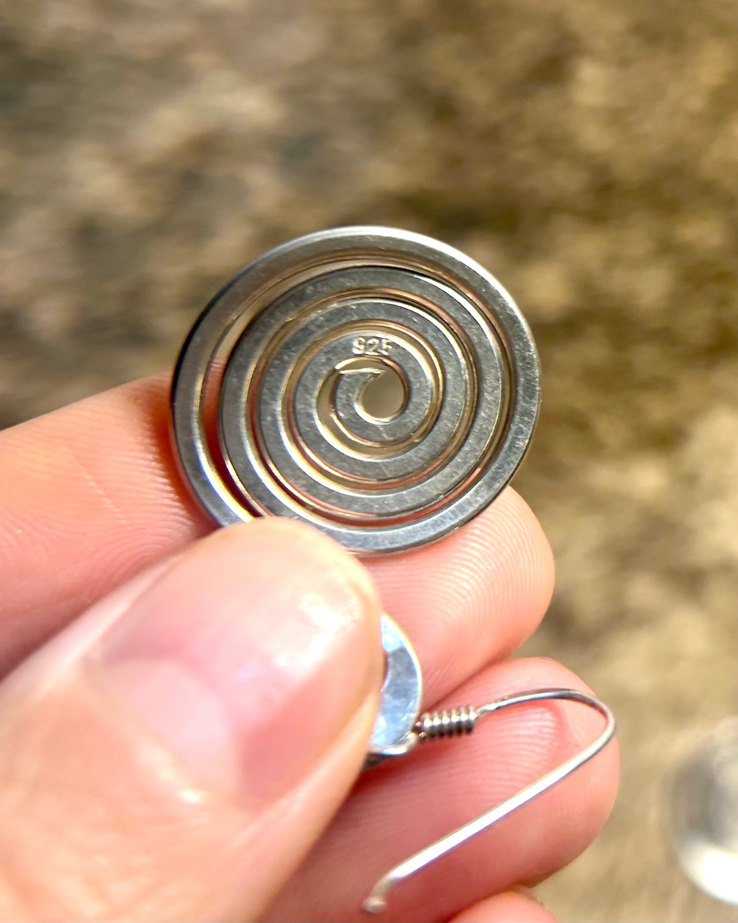 Sterling Silver Spiral Hook Earrings