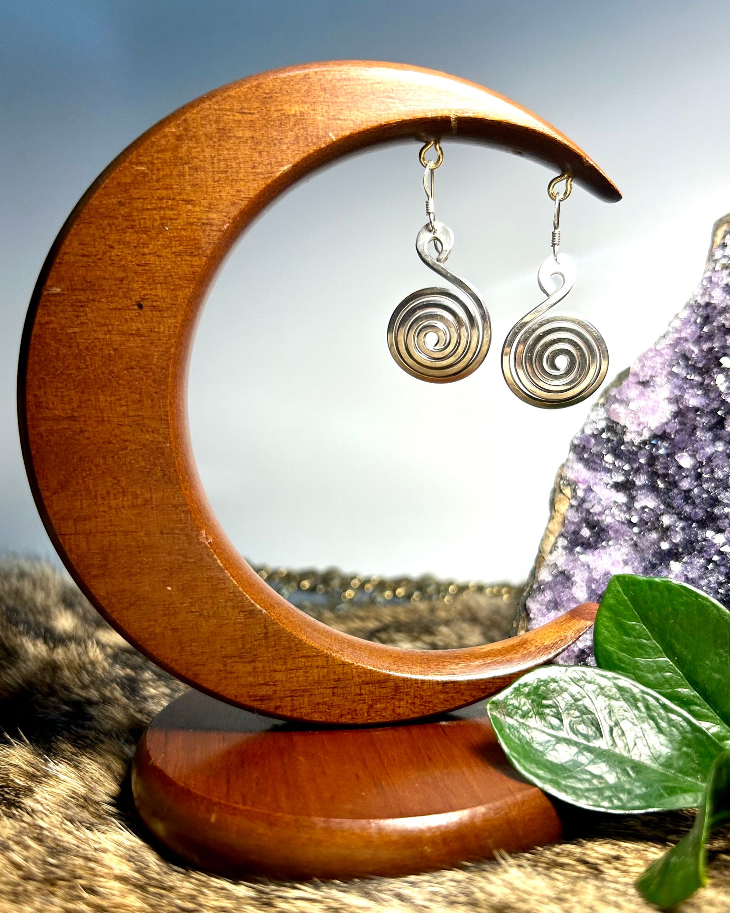 Sterling Silver Spiral Hook Earrings