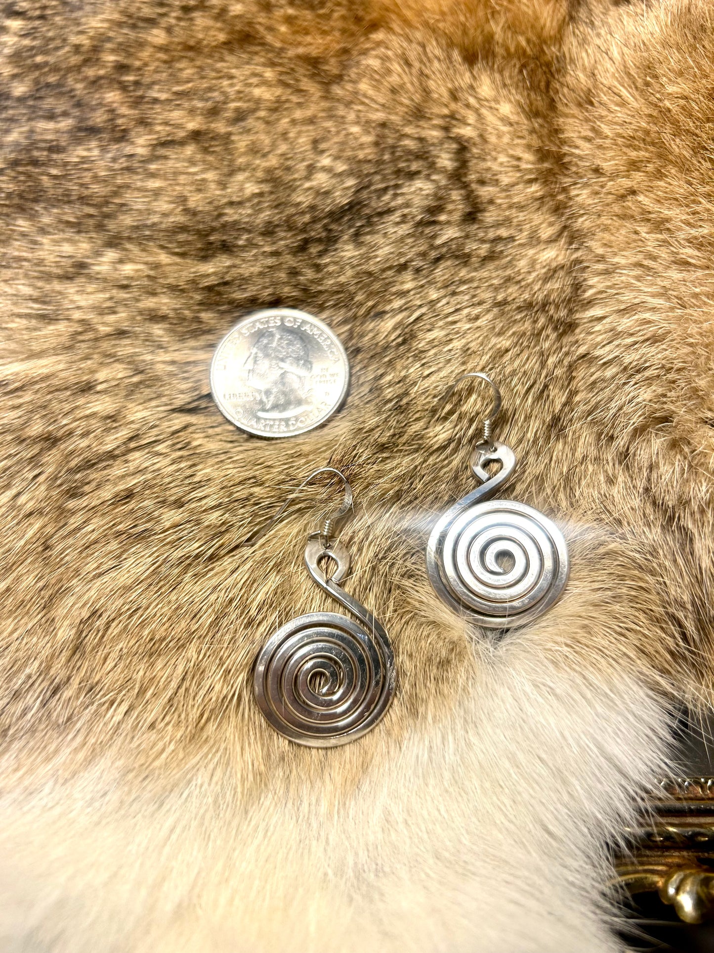 Sterling Silver Spiral Hook Earrings