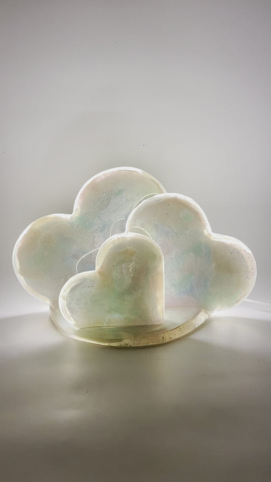 Danielle’s Handmade Hearts in the Clouds Resin Lamp